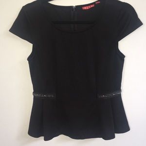 Peplum Cap Sleeve Top - Elle - Medium